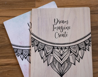 Presence Mandala Notebook | 7.5x10" Lined or Plain Sketchbook Journal For Writing, Drawing, and More