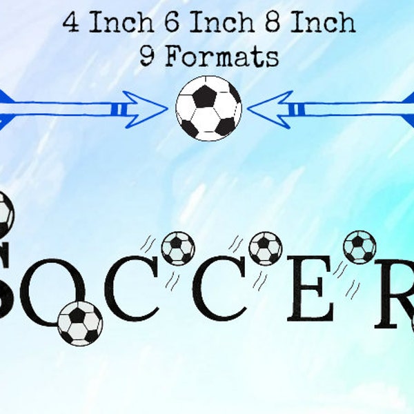 Sports Font Embroidery Design - Soccer Embroidery Design - Back to School Embroidery Design - Embroidery Font Pack - Sports Monogram Font -