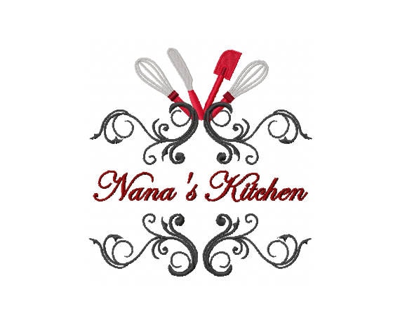 Nanas Kitchen Decor Nana Embroidery Design Kitchen Etsy