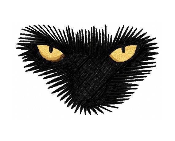 halloween cat embroidery design