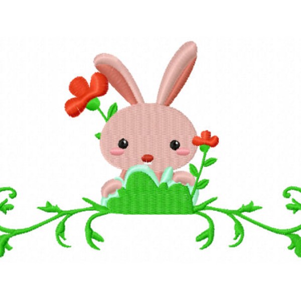 Woodland Bunny - Bunny Embroidery Design - Easter Embroidery Design - Nursery Embroidery - Forest Animal Embroidery - Woodland Embroidery