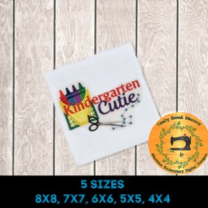 Kindergarten cutie kindergarten bordado diseño kindergarten aplicación diseño máquina de bordado patrón de bordado de nuevo a la escuela diseño de aplique