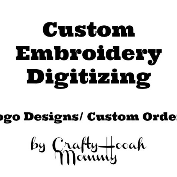 Digitized Embroidery Logo - Digitized Embroidery File - Small Business Logo - Embroidery Digitizing Logo - Logo Embroidery - Logo Pattern
