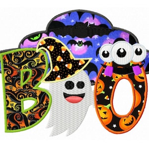 Halloween Applique Design, Ghost Design, Halloween Design, Fall Applique Design, Ghost Applique Design, Machine Applique, Digitized