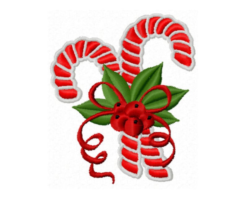 Candy Cane Embroidery Design Christmas Embroidery Design Etsy