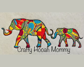 Elephant Family Elephant embroidery design jungle safari baby animal embroidery design nursery embroidery design safari embroidery design