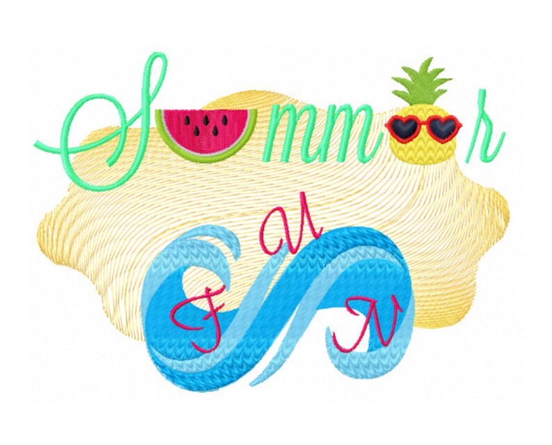 Summer Fun Embroidery Design Pineapple Embroidery Design Etsy Pin by diane on summer