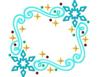 Snowflake Monogram Embroidery Design Winter Embroidery Design Winter Monogram Embroidery Design Christmas Embroidery Design Holiday Design