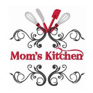 Moms Kitchen Design - Kitchen Embroidery Design - Moms Embroidery Design - Mother Day Embroidery Design - Baking Embroidery Design