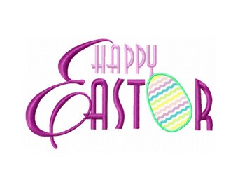 Happy Easter Applique Design - Easter Egg Applique Design - Kids Easter Embroidery Design - Easter Egg Hunt Embroidery Design