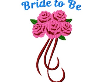 Bride to Be Embroidery Design Wedding Embroidery Design Bride Embroidery Design engagement embroidery design Machine Embroidery 4 sizes