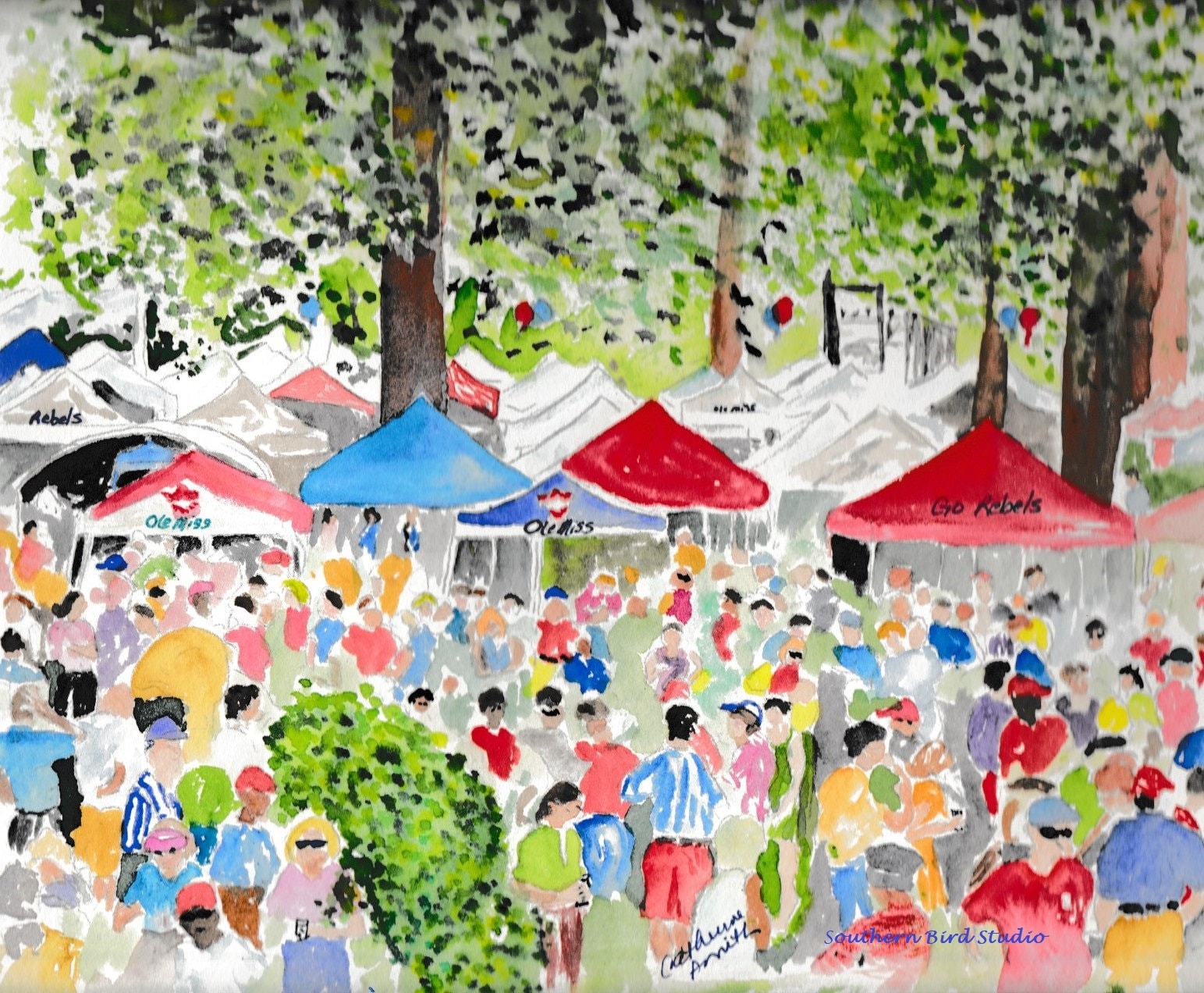 Ole Miss Grove 5" x 7" print