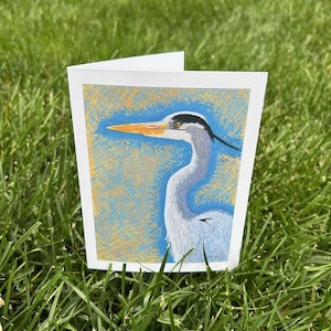 Notitiekaart blauwe reiger