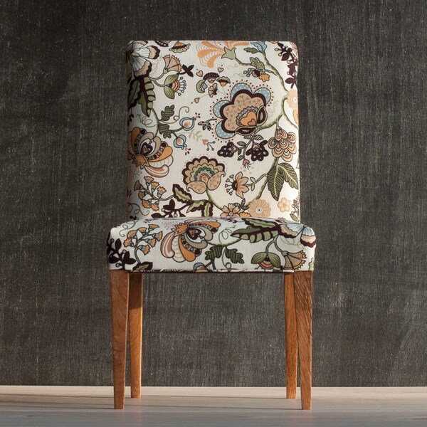 1/4 scale Upholstered Doll Dining Chair, Floral Upholstery, Modern Playscale Furniture for MSD-size BJD's, Sybarites, Tonners