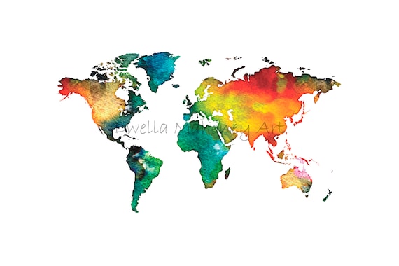A0 A1 A2 A3 A4 Sizes World Map Coffee Giant Poster Art Print