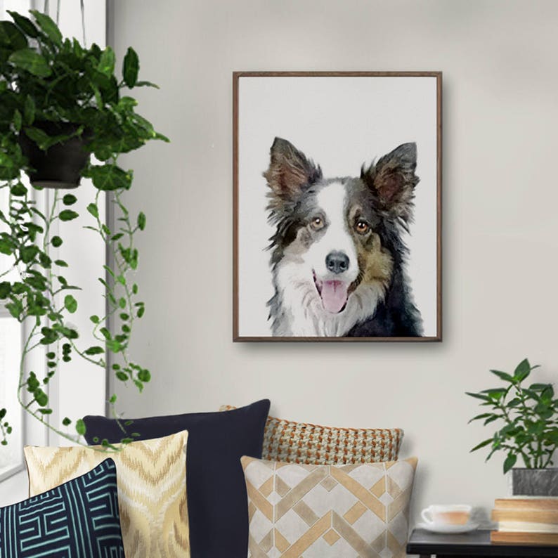 Border Collie Print Border Collie Poster Nursery Wall Art Etsy