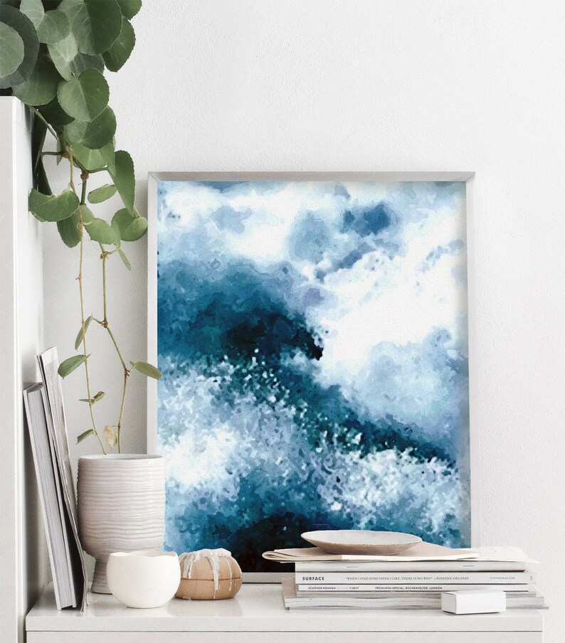 Seascape Painting Coastal Wall Art Ocean Print Large Wall Etsy