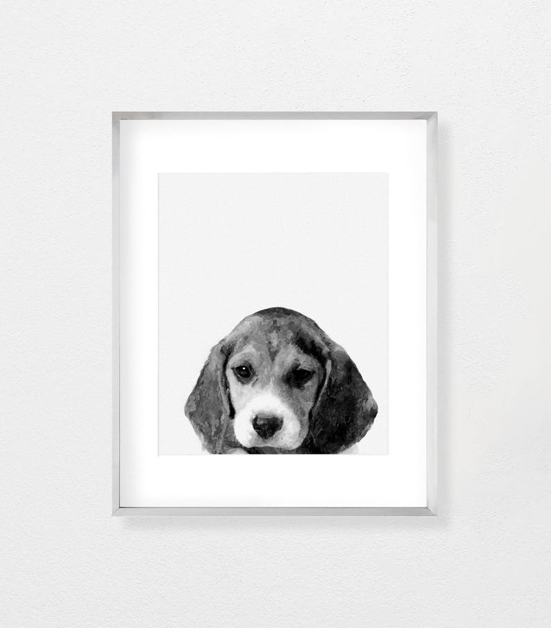 digital download watercolour dog painting printable art Beagle wall art dog poster set of 3 dog art prints nursery decor