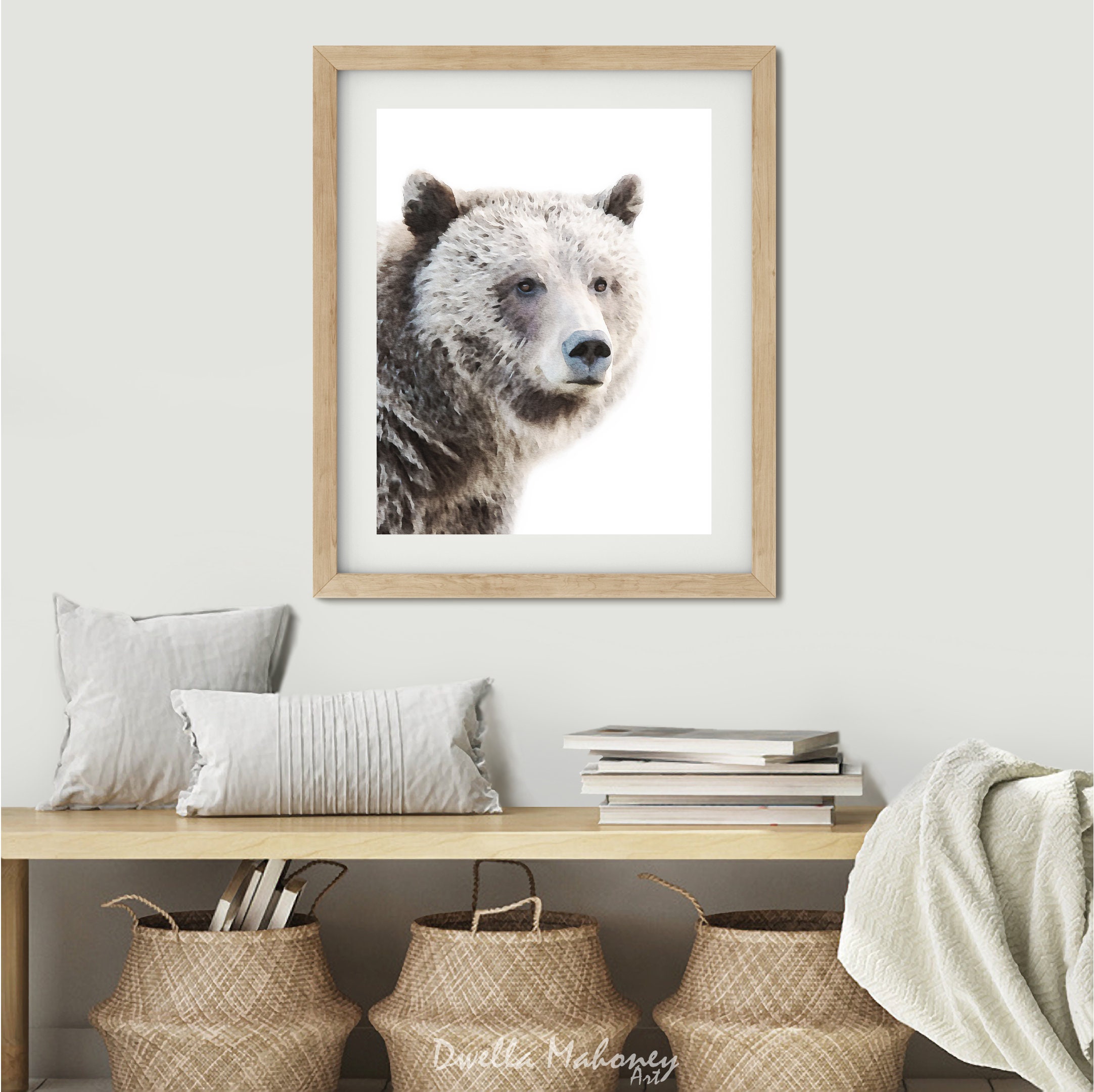 Watercolor Bear Painting Bear Printable Wildlife Art | Etsy