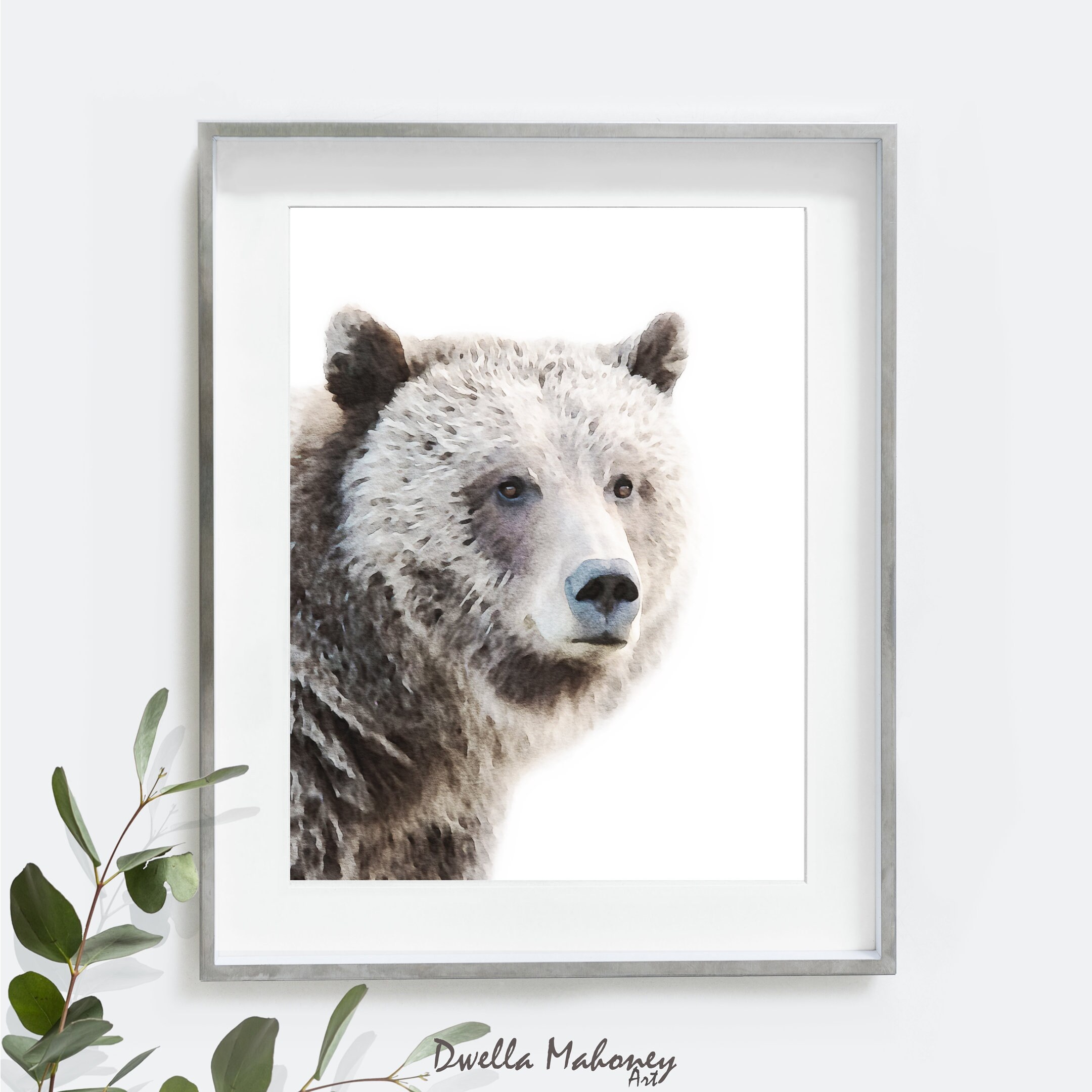 Watercolor Bear Painting Bear Printable Wildlife Art | Etsy