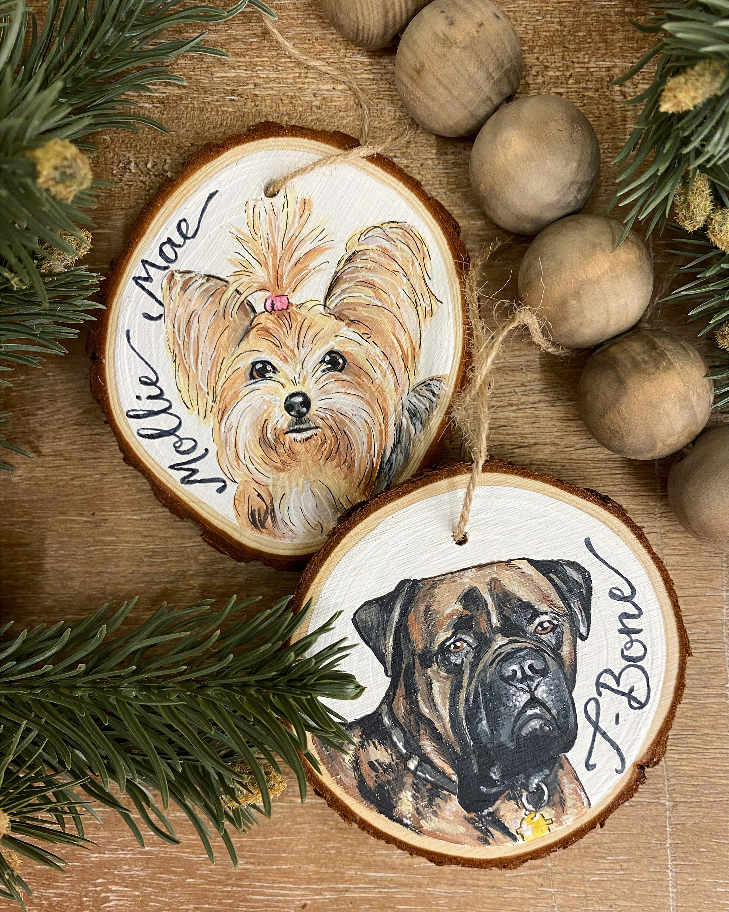 Ornament - Shar Pei Dog Raw Wood Ornament - Shar Pei Dog Raw Wood