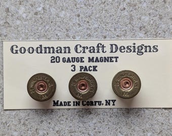 Shotgun Shell Fridge Magnets, Groomsman Hunter Gift (Pack of 3)