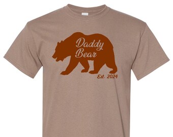 Daddy Bear T-Shirt: New Dad Gift, Personalized Year 2026