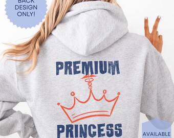 Bluza z kapturem na przewlekłą chorobę, bluza z kapturem Premium Princess, ukryta niepełnosprawność, niewidoczna choroba, koszulka z autoimmunologią