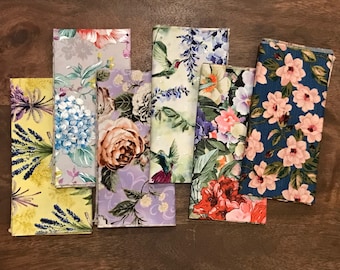 Floral Cloth Napkins, Set of 12