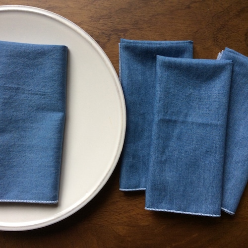 Soft Blue Denim Cloth Napkins 14 Etsy