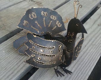 Peacock* Candle Holder* Brass* Metal Candle Holder* Home Decor* Light* Indoor* Outdoor* Gift* Bird