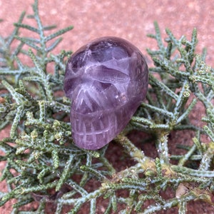 High Quality Auralite 23 Crystal Skull, Purple Crystal, Metaphysical Crystals, Spirituality, Halloween Decor, Hand Carved, Super 7 Crystal