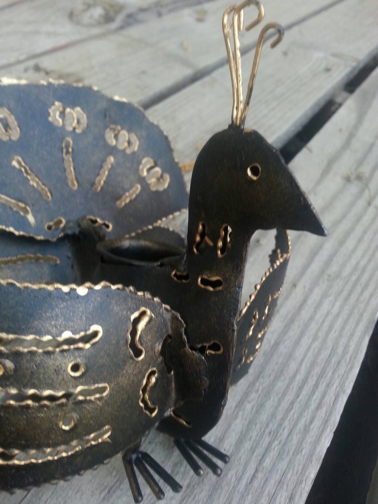 Peacock Candle Holder Brass Metal Candle Holder Home Etsy UK