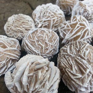 Small Desert Rose/ 2 piece Selenite/ Rose/ Sand/ Desert/ White Crystal/ Vintage/ Fossils/ Home Decor/ Gift/ Craft Supplies/ Party Favors