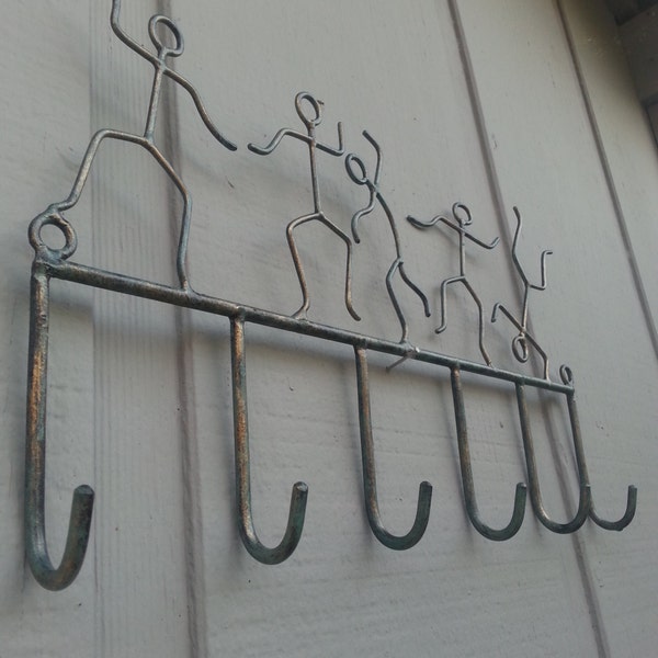 HOOKS/ Metal/ Key Hanger/ Dance/ Jewelry Rack/ Coat Hanger/ Home Decor/ Unique Gift/ Green/ Craft Supplies/ Storage/ Fixtures