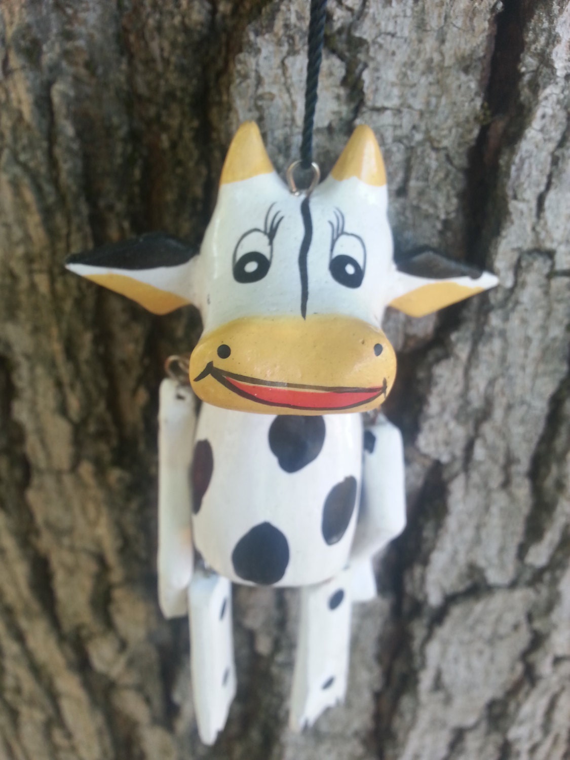 COW Ornament* Wood Ornament* Carved Cow* Wooden Cow* Woodworking