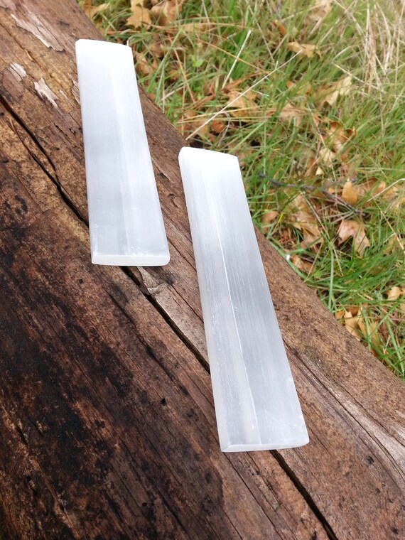 SELENITE Ruler/ Selenite/ Polished Selenite/ Crystal Slab/ Polished Crystal/ Magic/ Wand/ Cleansing Stones/ Craft Supply/ Chakras