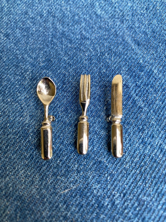 Spoon Fork Knife Flatware Pins - image 1