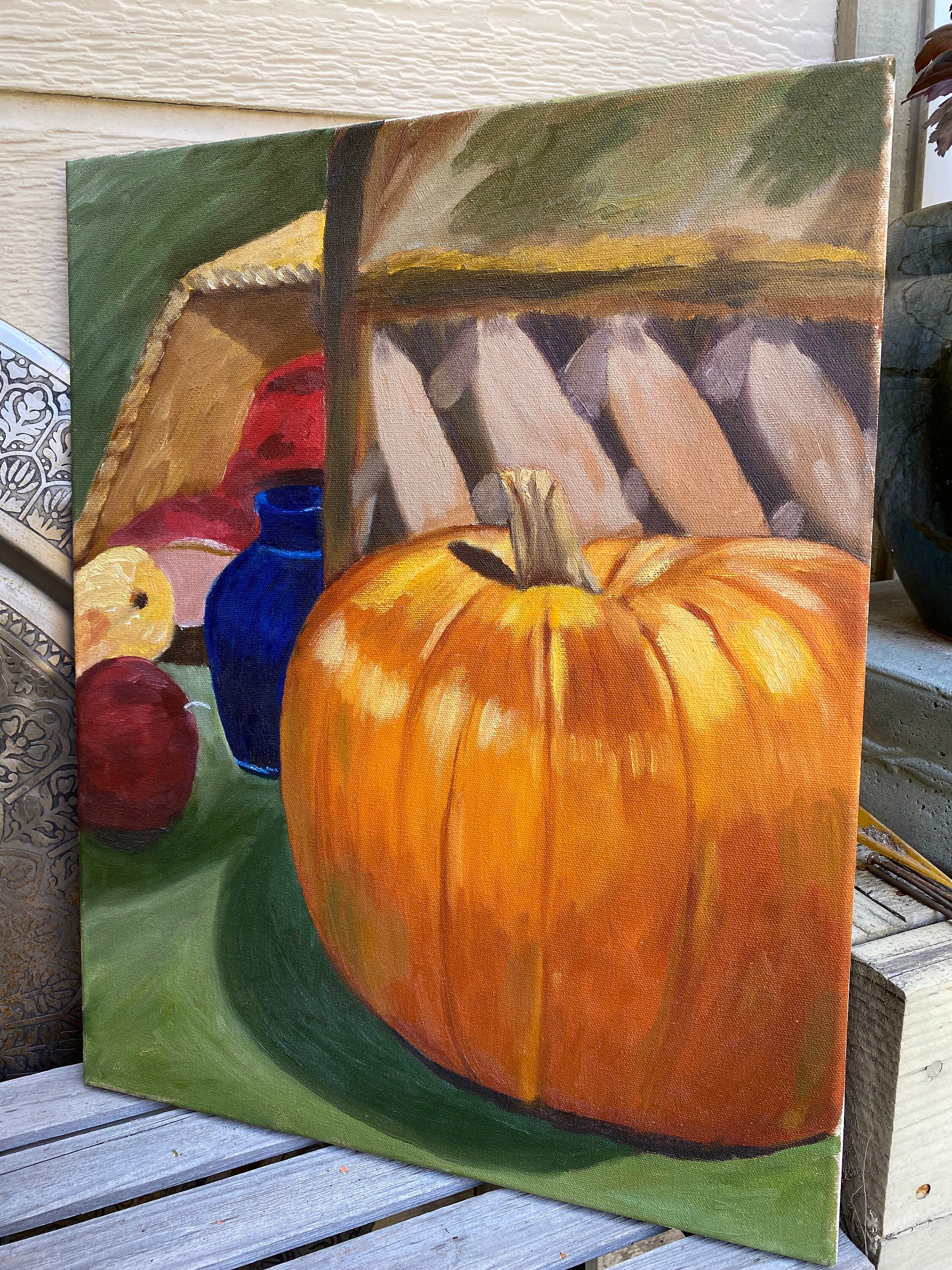 Still Life Vegetable Oil Painting/pumpkin With Fruit Oil Painting ...