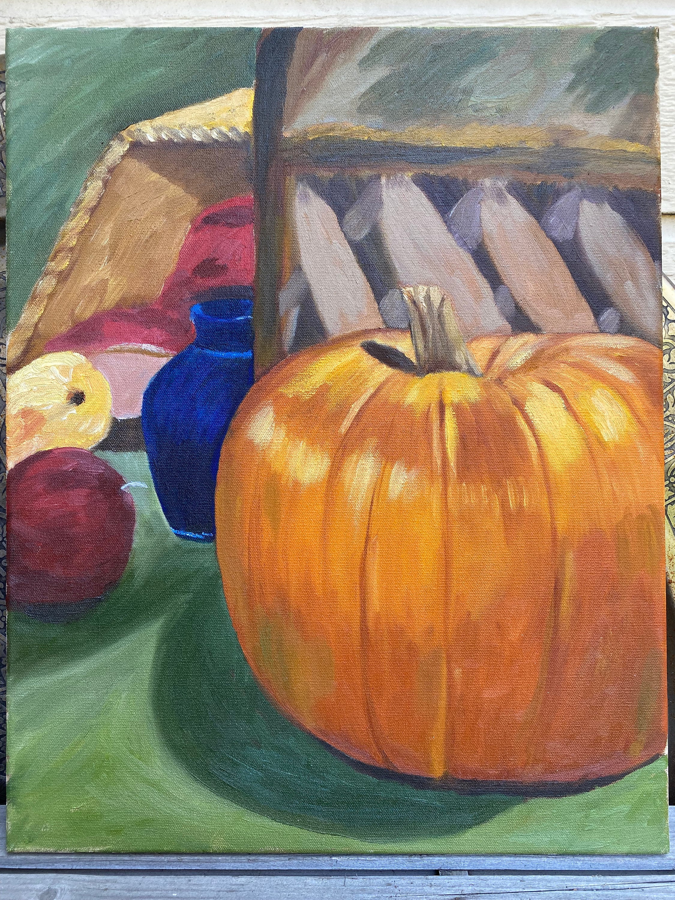 Still Life Vegetable Oil Painting/pumpkin With Fruit Oil Painting ...