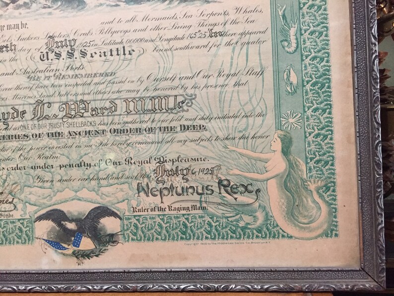 Domain of Neptunus Rex Certificate July 61925 Etsy Ireland