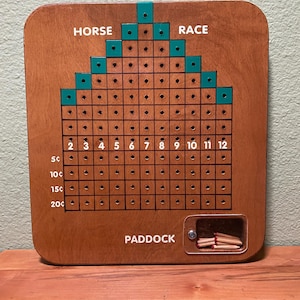 Horse Race Board Game/Board Game/Handcrafted Wood Board Game