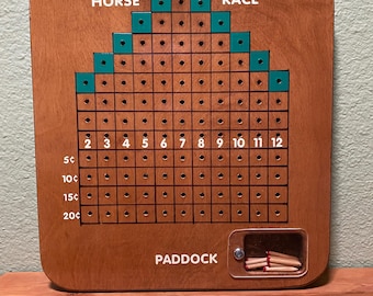 Horse Race Board Game/Board Game/Handcrafted Wood Board Game