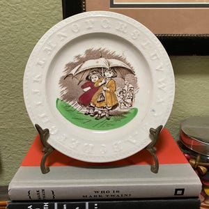 Vintage English Staffordshire ABC Child&#39;s Plate
