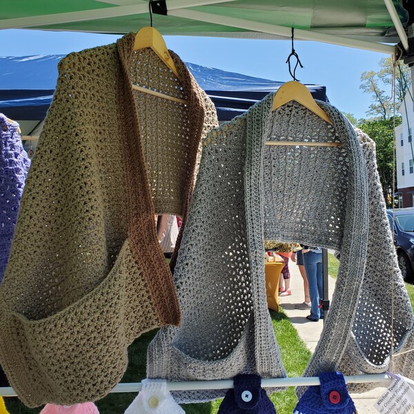 pocket shawl with hood