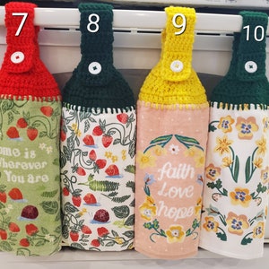 Spring (& Easter) Kitchen Towels with Crochet Topper in a Variety of Designs (Free Shipping!!)