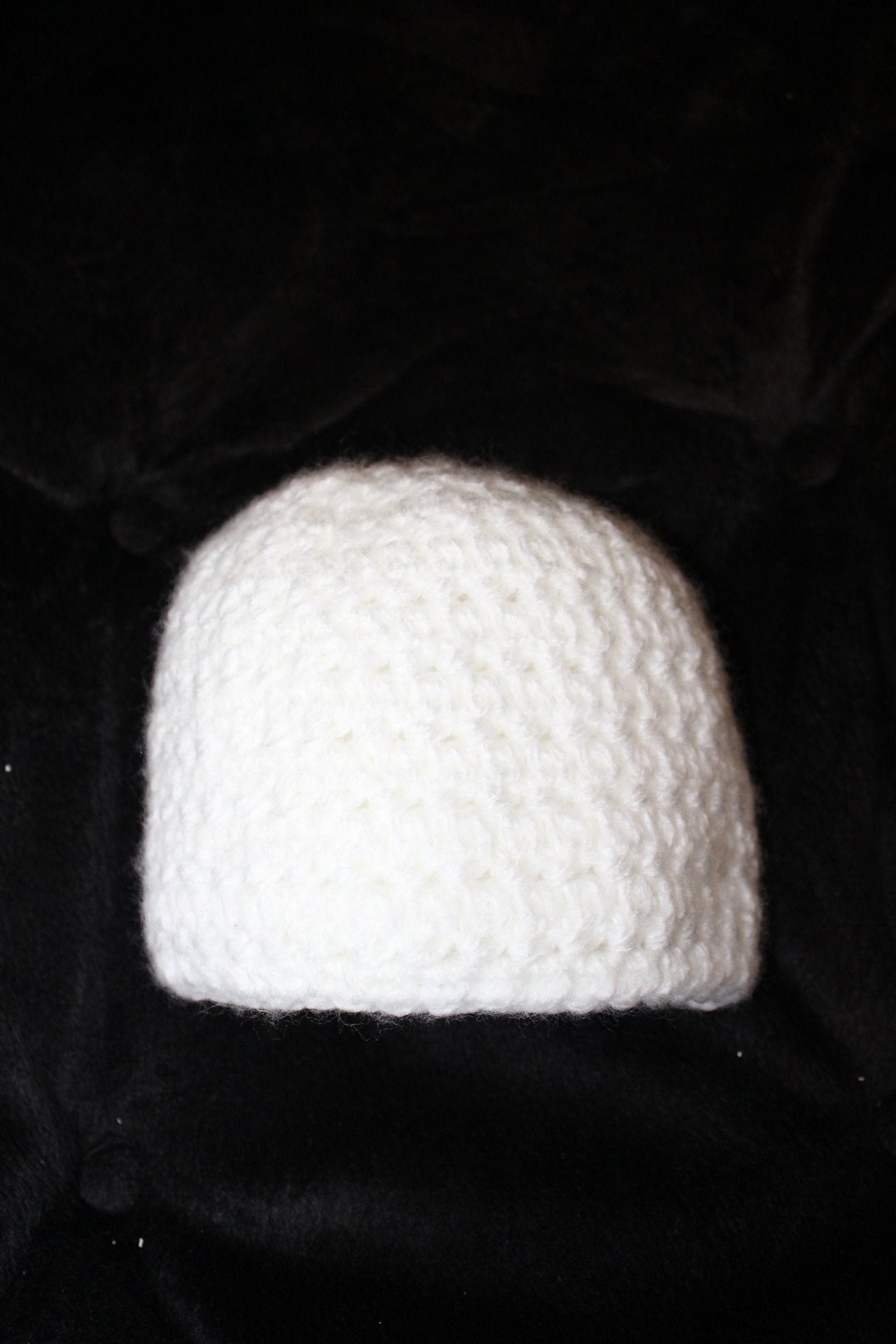 Newborn Baby Hat White With Choice of Pom Pom Etsy