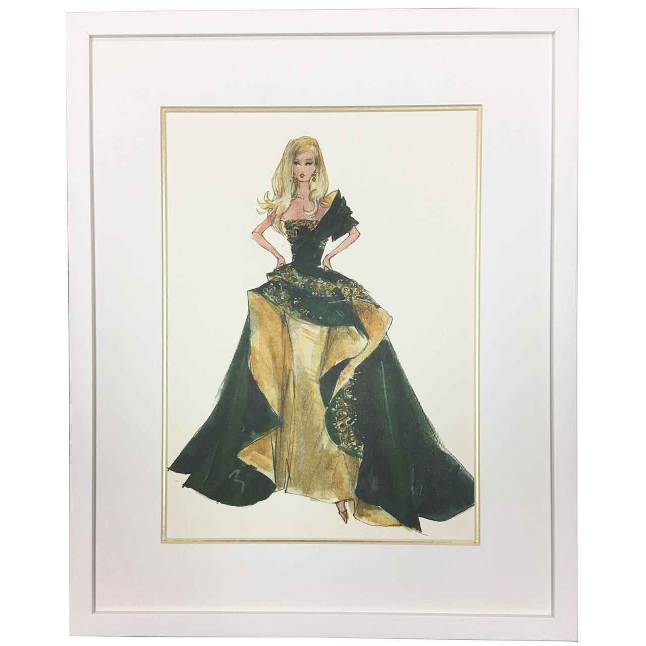 vintage barbie painting