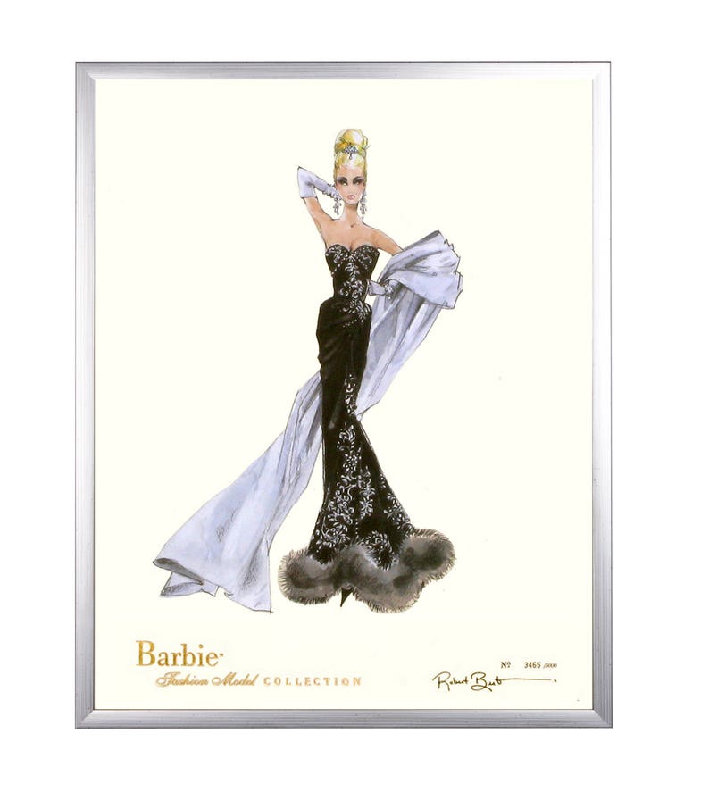 Barbie Stolen Magic LIMITED EDITION Fashion Print by Robert Best. Signed and Numbered with Certificate of Authenticity & Gold Frame image 2