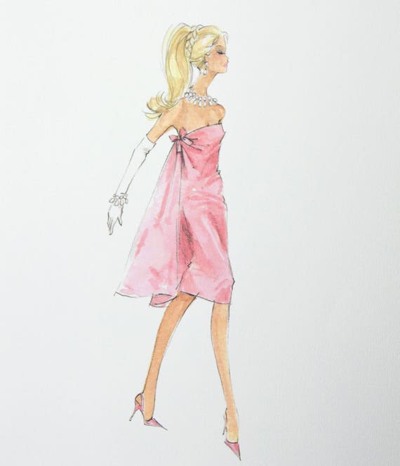 vintage barbie sketch